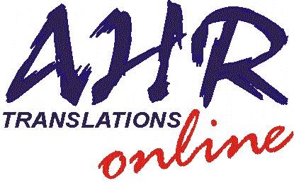 AHR TRANSLATIONS online