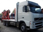Camion transport busteni Volvo FH12 480 6x4 cu macara