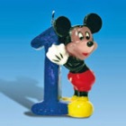 Lumanare 3D pentru tort Mickey Mouse, cifra 1