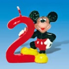 Lumanare 3D pentru tort Mickey Mouse, cifra 2