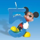 Lumanare 3D pentru tort Mickey Mouse, cifra 5