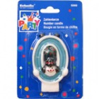 Lumanare 3D pentru tort cifra 0, cu Clown
