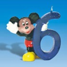 Lumanare 3D pentru tort Mickey Mouse, cifra 6