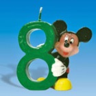 Lumanare 3D pentru tort Mickey Mouse, cifra 8