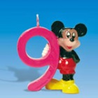 Lumanare 3D pentru tort Mickey Mouse, cifra 9