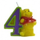 Lumanare 3D pentru tort cifra 4, Winnie the Pooh