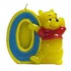 Lumanare 3D pentru tort cifra 0, Winnie the Pooh