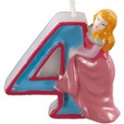 Lumanare 3D pentru tort Princess Fantasy, cifra 4