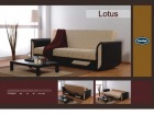 Canapea extensibila wenge cu bej Lotus