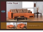 Coltar orange cu bej extensibil cu lada pentru lenjerie Royal