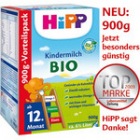 50 lei/cutie de 900g HIPP Kindermilch BIO
