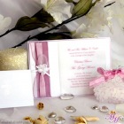 Invitatie roz pentru nunta sau botez