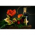 Aranjament flori - sticla de vin cadou
