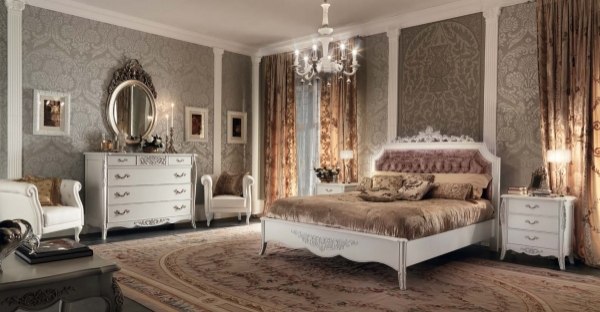 amenajare dormitor cu mobila italiana clasica